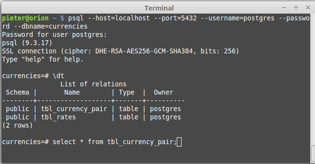 Psql Command Line Authentication